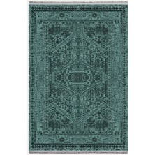 Kilim Home Mars 2079 Yeşil Tonunda Dekoratif Halı Salon Halısı Saçaklı Yıkanabilen Halı