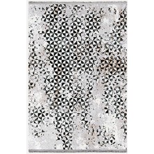Kilim Home Mars Halı 2093 Gri Tonunda Dekoratif Halı Salon Halısı Saçaklı Yıkanabilen Halı
