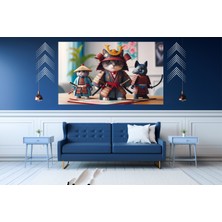 Ti Play Ti-Play Buhıdo Tatlı Kedi 60 x 90 cm  Modern Samuray Pvc Çerçevesiz Tablo