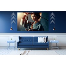 Ti Play Ti-Play Renkli Gözlü Samuray Kadın 60 x 90 cm  Modern Pvc Çerçevesiz Tablo