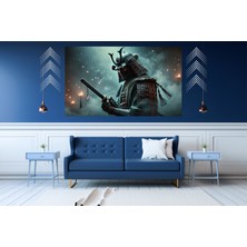 Ti Play Ti-Play Kırmızı Gözler 60 x 90 cm  Modern Samuray Pvc Çerçevesiz Tablo