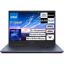 Asus Expertbook B5 I7-1260P 16-Gbddr5 1 Tbssd 4gb Arc A350M OLED Wquxga Windows 11 Pro Dizüstü Bilgisayar B5602CBN-I7126016512DS BTY50