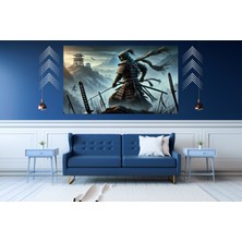 Ti Play Ti-Play Dağınık Savaş 60 x 90 cm  Modern Samuray Pvc Çerçevesiz Tablo