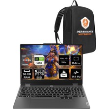 Lenovo Loq Amd Ryzen 7 7435HS 96GB 512GB SSD RTX4050/6GB 105W 15.6" Fhd 144Hz Fdos Taşınabilir Bilgisayar & Per4 Çanta 83JC006ATRP337