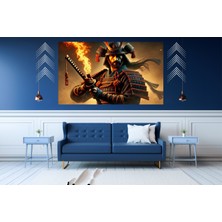 Ti Play Ti-Play Kılıç ve Ateş 60 x 90 cm  Modern Samuray Pvc Çerçevesiz Tablo