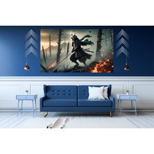 Ti Play Ti-Play Yanan Orman 60 x 90 cm  Modern Samuray Pvc Çerçevesiz Tablo