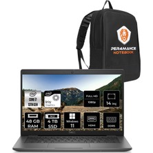 Dell Latitude 3450 i7 1355U Notebook 48GB RAM 4TB SSD 14" FHD Win11 Home + Per4 Çanta N010L345014UP370