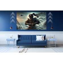 Ti Play Ti-Play Yoğun Saldırı 60 x 90 cm  Modern Samuray Pvc Çerçevesiz Tablo