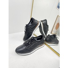 Nstil Günlük Erkek Ayakkabı Içi Dışı  Casual Lastik Bağcıklı Beyaz Tabanlı Comfort Sneaker 5040