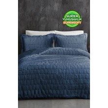 Evlen Home Collection Çift (Taraflı) Kişilik Kürk Yorgan Uyku Seti Yumuşak Dolgulu Wellsoft Peluş 3 Parça Benita