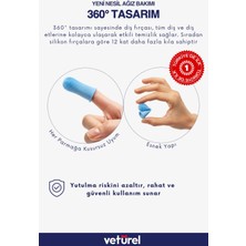 Veturel Kedi Akne Bakım Set Çene Aknesi Çene Yarası Siyah Nokta Silikon Yumuşak 360 Bpa'sız Parmak Fırça