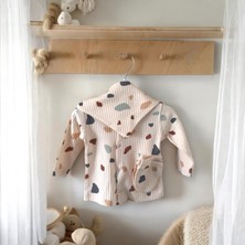 Baby Glow  0-3 Ay Taş Desenli 5li Set Hastane Çıkış - Krem