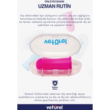 Veturel Köpek Diş Fırçası Parmak Silikon Fırça Köpek Ağız Kokusu Plak Tartar Diş Eti Saklama Kutulu 3lü