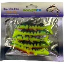 Powerex Realistic Pike Turna Silikonu 10CM. 18GR. 5'li Paket (Kod 6576)