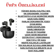 Dexxony Dx-58 Kablosuz Bluetooth Kulaklık - Şık Tasarım, Yüksek Bass, Uzun Şarj, Oyun Modu, Dahili Mikrofon