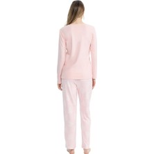 U.s. Polo Assn. Kadın Pembe Yuvarlak Yaka Pijama Takımı 17108