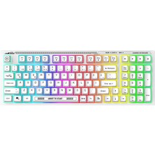 Everest Kb-98 Sessiz Rainbow Q Türkçe Klavye Membrane Oyuncu Klavyesi Gaming Klavye