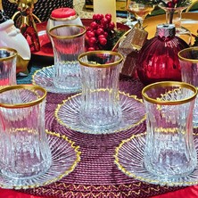 Paşabahçe Elysia Gold Detaylı Çay Bardağı Seti