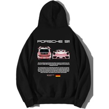 Brz Collection Unisex Oversize Porsche 911 Pink Hoodie