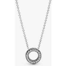 Pandora Kalpleri Gümüş Kolye 397436CZ Kübik Zirkonya Taşlı Sonsuzluk Temalı Zarif Tasarım