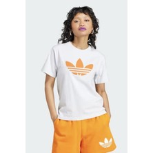 Adidas Originals Pearl Trefoil Kadın Gri T-Shirt