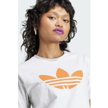 Adidas Originals Pearl Trefoil Kadın Gri T-Shirt