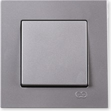 Günsan Elektrik Eqona Gümüş Anahtar - Çerçevesiz