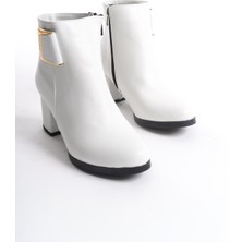 Marina Rosse Kadın Klasik Toka Detaylı Topuklu Kısa Bot