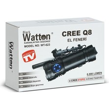 Watton Cree Q8- Xqg 8+1 LED  Şarjlı El Feneri WT-623