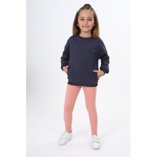 Toontoy Kız Çocuk Baskılı Taytlı Takım