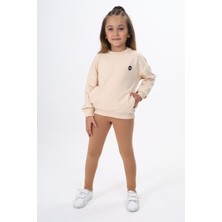 Toontoy Kız Çocuk Baskılı Taytlı Takım