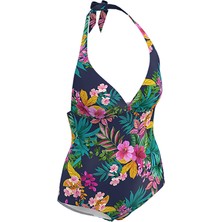 Olaian Kadın Boyundan Bağlamalı Mayo - Mavi - CLEA