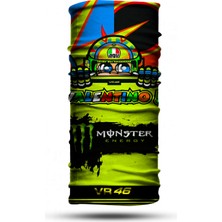Monster 46 Sarı Motorcu Boyunlugu Unisex Bandana Motosiklet Bandana Boyunluk Kadın Erkek Boyunluk Headwear BDK941