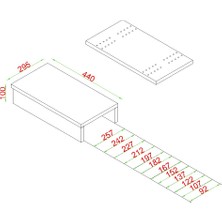 Aymobsan Boston Kol Üstü Sehpa, Koltuk Yanı Sehpa, Ayarlanabilir Tepsi, Dekoratif  Koltuk Sehpası 29 cm