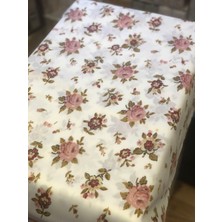 BHT Leke Tutmaz 140 x 140 cm Raşel Biyeli Masa Örtüsü Çiçekler