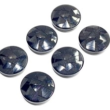 Karan Tuhafiye Trençkot Ceket Düğmesi / Prizma Desen / Siyah 2,2 cm / KOD:2612