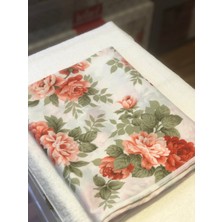 Leke Tutmaz 140X140 Raşel Biyeli Masa Örtüsü Turuncu Gül