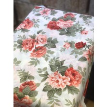 Leke Tutmaz 140X140 Raşel Biyeli Masa Örtüsü Turuncu Gül