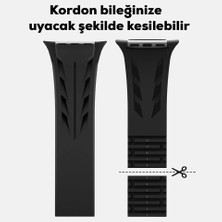 RedClick Apple Watch 10 46MM KRD-127 Metal Tokalı Uzunluk Ayarlı Premium Silikon Kordon