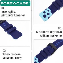 Forzacase Tcl Movetime MT42X Akıllı Çocuk Saat ile Uyumlu Çift Renk Şık Silikon Kordon Kayış - FC891