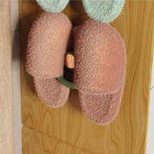 Octopus Bazaar 3 Adet Yapışkanlı Banyo Terlik Tutacağı , Terlik Havlu Elbise Askısı Saklamak Düzenleyici Askı