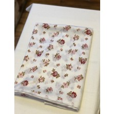 BHT Raşel Leke Tutmaz 140 x 140 cm Biyeli Masa Örtüsü Pudra Kırçiçeği