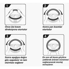 Sportif Kolay Geçmeli Oto-Araç Direksiyon Kılıfı Kokusuz