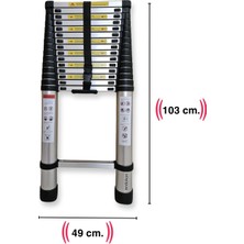 Endokon 620 Cm. - 16  Basamaklı Teleskobik / Teleskopik Alüminyum I Merdiven