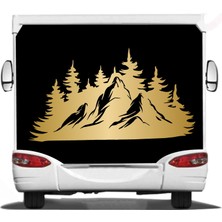 Sticker Usta Dağ Orman Manzara Offroad 4x4 Sticker Araba Oto Karavan Etiket 02162