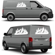 Sticker Usta Dağ Orman Manzara Offroad 4x4 Sticker Araba Oto Karavan Etiket 02162