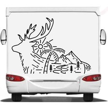 Sticker Usta Av Avcı Geyik Orman Sticker Araba Oto Karavan Etiket 02161
