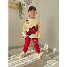 Sacro Kids Oyuncak Baskılı Eşofman-Sweatshirt 2 Iplik Mevsimlik Erkek Çocuk Takım