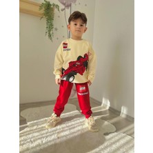 Sacro Kids Oyuncak Baskılı Eşofman-Sweatshirt 2 Iplik Mevsimlik Erkek Çocuk Takım