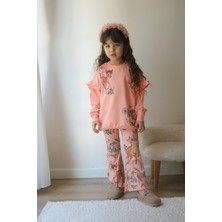 Sacro Kids Ceylan Baskılı Eşofman-Sweatshirt 2 Iplik Mevsimlik Kız Çocuk Takım